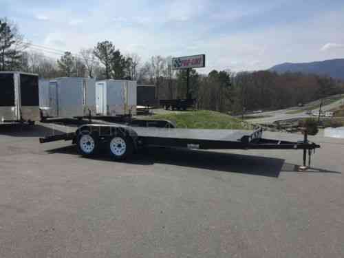 18' Steel Deck Car Trailer 7×18 Open Car Hauler Boones: Vans, SUVs, And ...