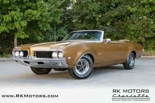 oldsmobile cutlass 442 aztec gold convertible 400 v8 3 speed used classic cars oldsmobile cutlass 442 aztec gold