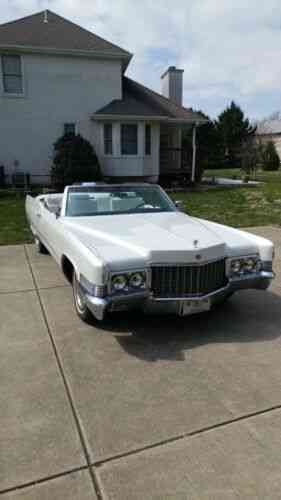 Cadillac Deville Convertible Diamond White Exterior White Top Interior 1970