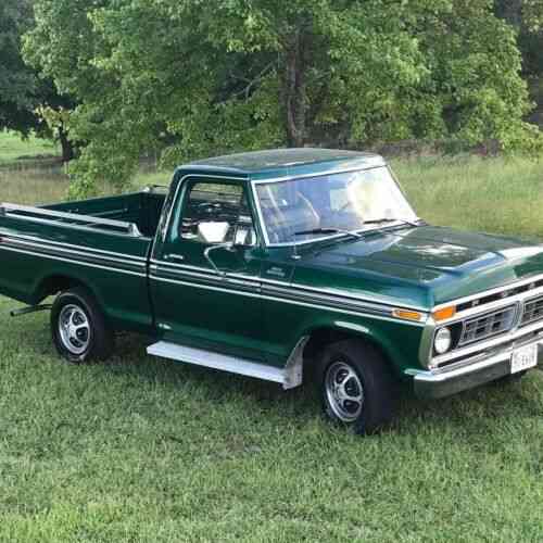 Ford F100 Pickup Green Rwd Manual Ranger (1977) About: Used Classic Cars