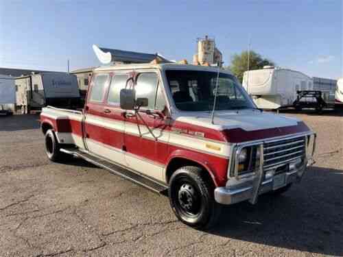 Ford E 350 Econoline Pickup Red Rwd Automatic 50 Dually Used Classic Cars