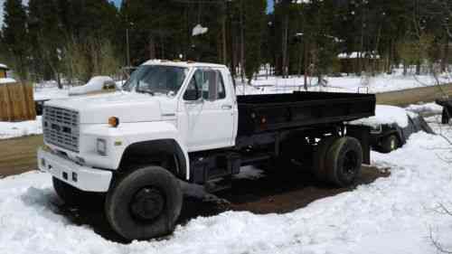 Ford F600 1990 Ford F600 4x4 Truck 6 6l Turbo Diesel Engine Vans Suvs And Trucks Cars