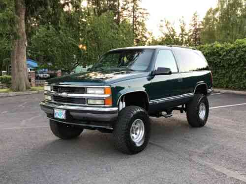 chevy tahoe 4x4 lifted 2 door k5 blazer 5 7l v8 eng 129k used classic cars chevy tahoe 4x4 lifted 2 door k5 blazer