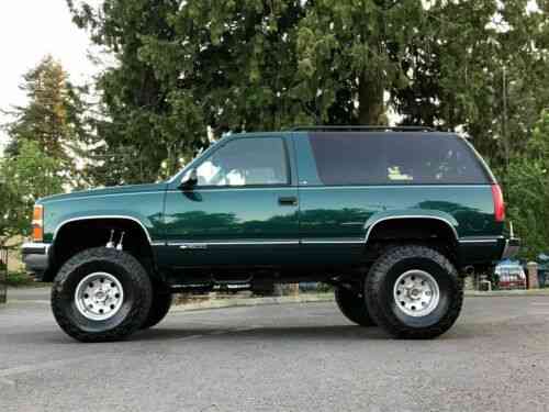 Chevy Tahoe 4x4 Lifted 2 Door K5 Blazer 5 7l V8 Eng 129k Miles 2 Owners 1997