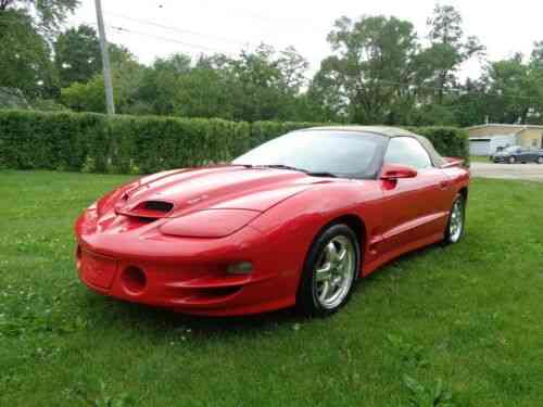 Red 2002 Pontiac Firebird Trans Am 2dr Convertible Ws6 Package