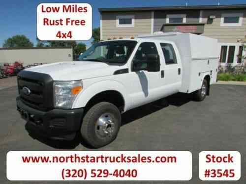 Ford F 350 4x4 Crew Cab Service Utility Truck Oxford White With 82388 Mil 2011