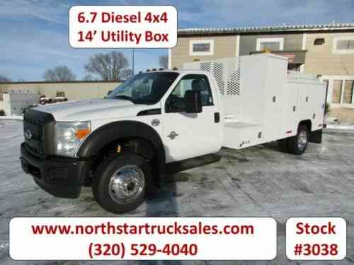 Ford F 550 4x4 67 Service Utility Truck Oxford White With 150158 Miles Av 2011