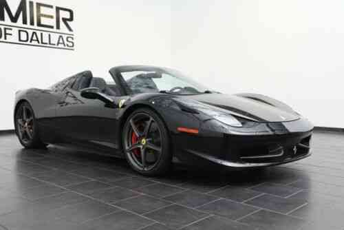 Ferrari 458 Spider Italia Black On Black In Great Shape 2012