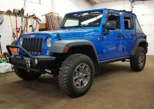 Jeep Wrangler Rubicon Unlimited Jk 4 Door Hydro Blue Pearl Used Classic Cars