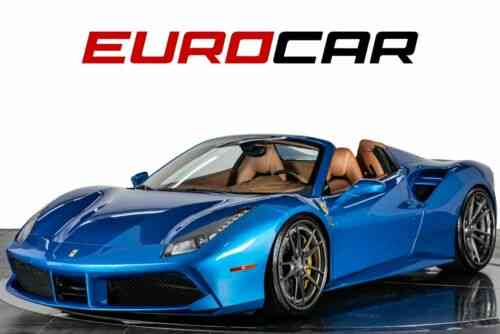 Ferrari 488 Spider 39l Twin Turbo V8 660hp 561ft Lbs Blu Corsa 2016