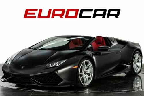 Lamborghini Huracan Lp 610 4 Spyder 52l V10 602hp 412ft Lbs Matte Black 2016