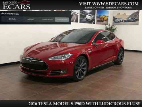 Tesla Model S P90d Rare Ludicrous Plus Panoroof Auto Pilot Hi Fi Sound 2016