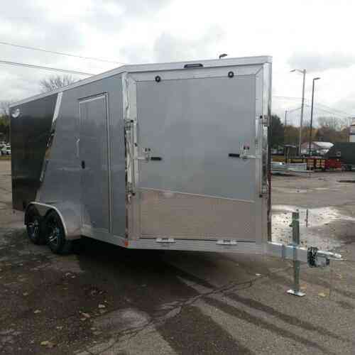 7 X 19 Tandem Axle Snowmobile Trailer Enclosed 7 X 19: Vans, SUVs, and ...