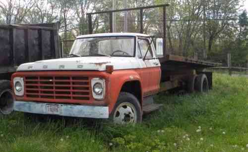 Ford F600 1974 Ford F600 Flatbed Old U Haul Cab Ft Flat Vans Suvs And Trucks Cars